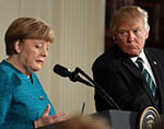 Common Bonds Aside, Trump  and Merkel Show Little Rapport